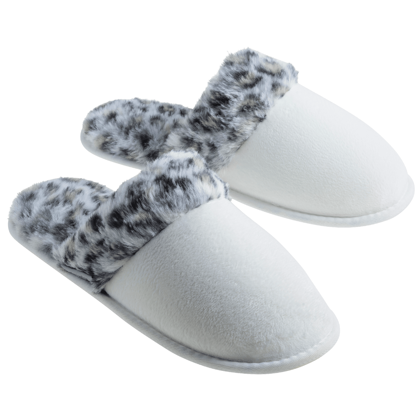 Kathy Ireland Violet Scuff Slippers (Ivory/ Leopard, Medium)