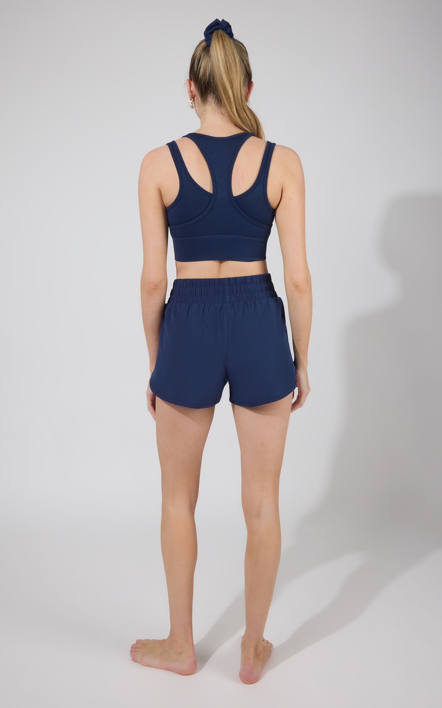 Seamless  Double Layer Bra & Running Short w Scrunchie