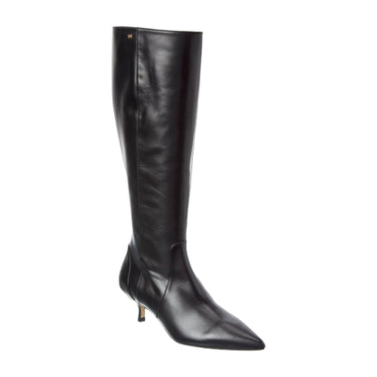 Stuart Weitzman Mara 50 Zip Leather Knee-High Boot