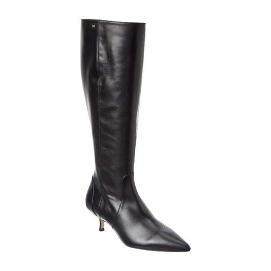 Stuart Weitzman Mara 50 Zip Leather Knee-High Boot