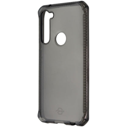 Itskins Spectrum // Clear Protective Phone Case Compatible with Moto G Stylus (2020), Slim Hybrid Case, Anti-Yellowing, and Heavy Duty Shockproof Cover, Military Phone Case - Smoke