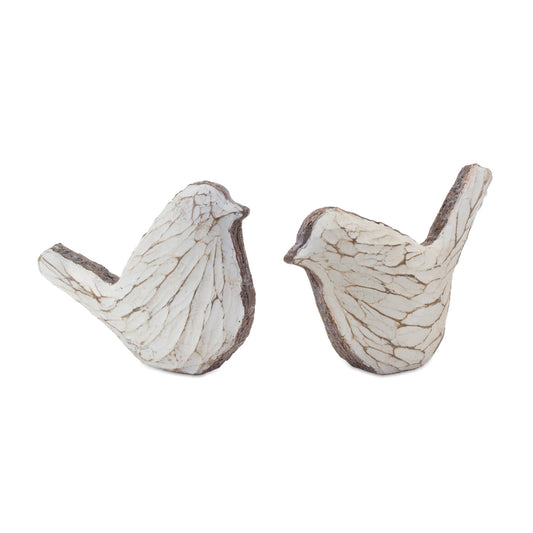 Melrose International Carved Bird Figurine (Set of 4)