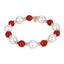 white, red