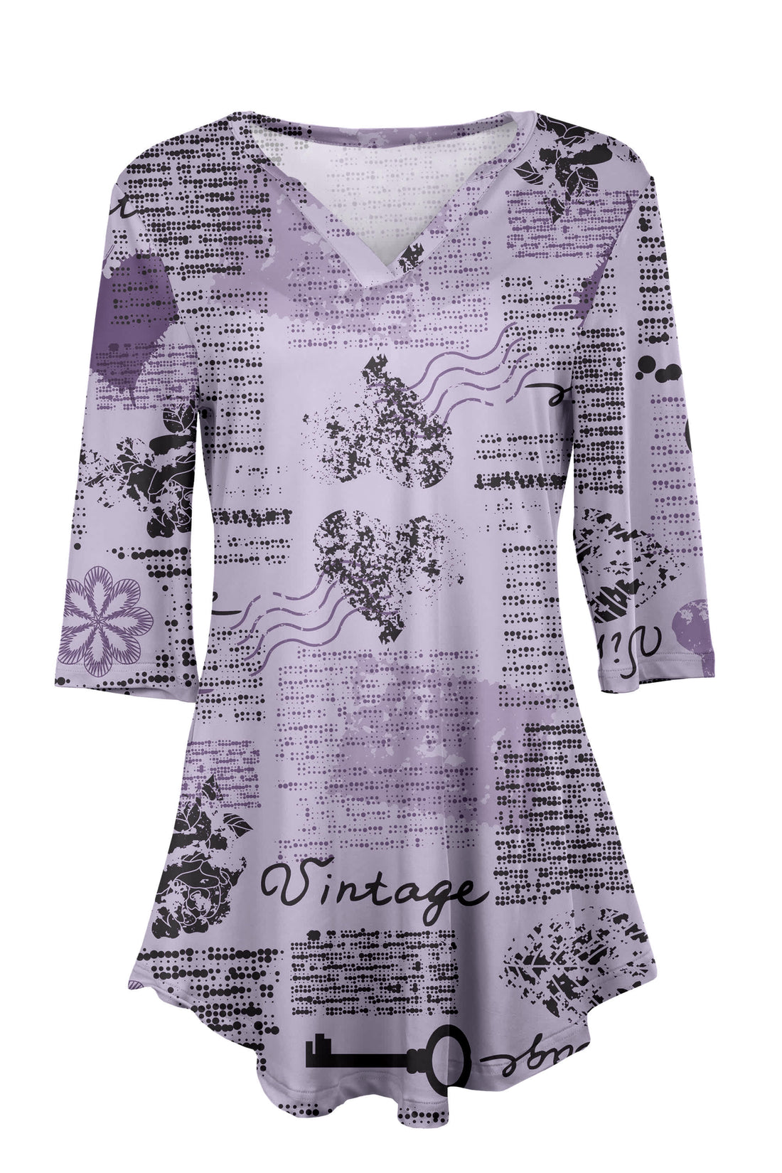 Lily by Firmiana Notch Neck Tunic Top photo 2