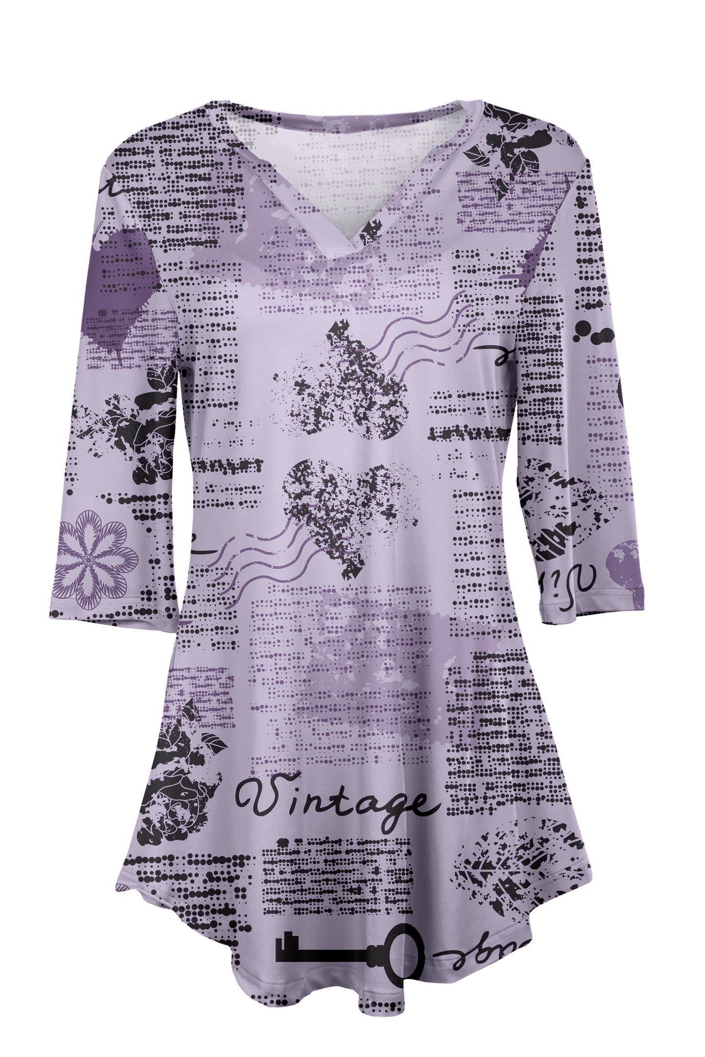 Purple Black Key Print-