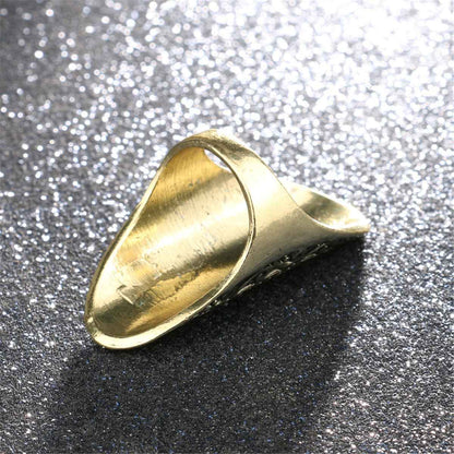Goldtone Weaving Band Ring-1