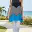 Black Blue Wave Print