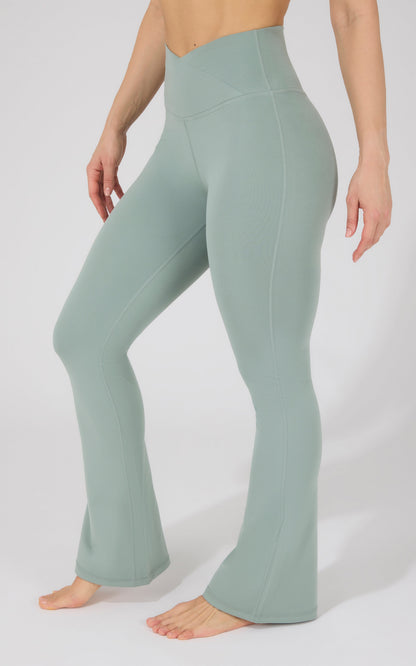 Lux Madison Crossover Elastic Free Waist 31 1/2 inch Flare Leg Pant