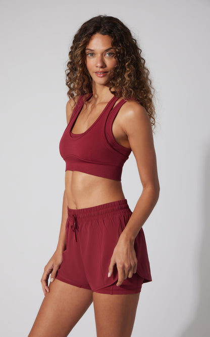 Seamless Ribbed Double Layer Bra - Our Petal Tone Story