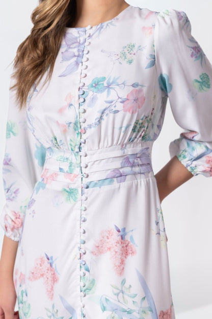 Valentina Dress (Ivory Green)