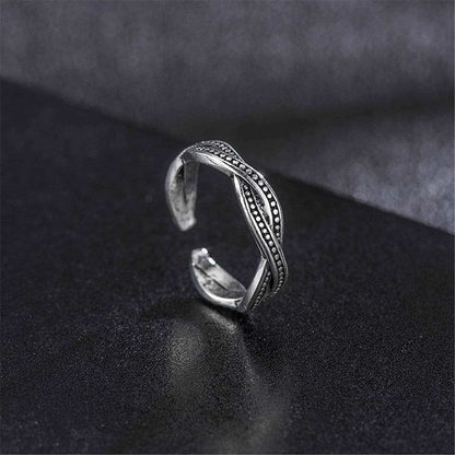 Cubic Zirconia & Silvertone Leaf Adjustable Toe Ring Set