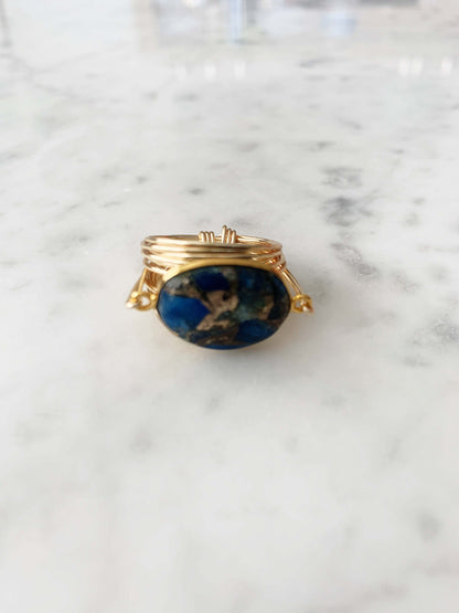 Blue Mojave Copper Turquoise Gold Filled-