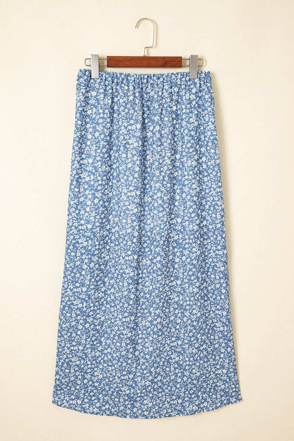 Threaded Pear Emilee High Waist Long Skirt
