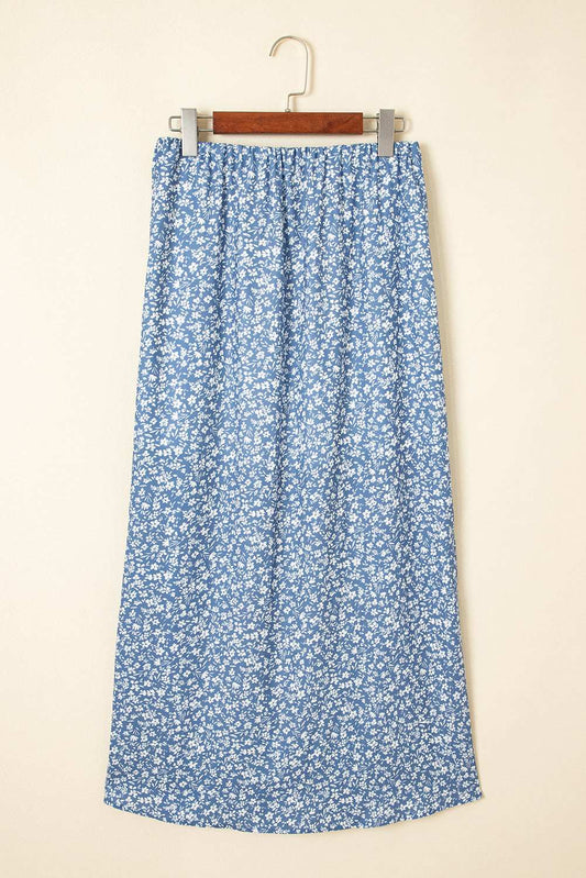 Threaded Pear Emilee High Waist Long Skirt