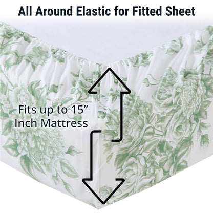Rose Toile Sage-