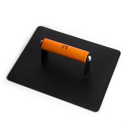 Black in iron and orange on handle-