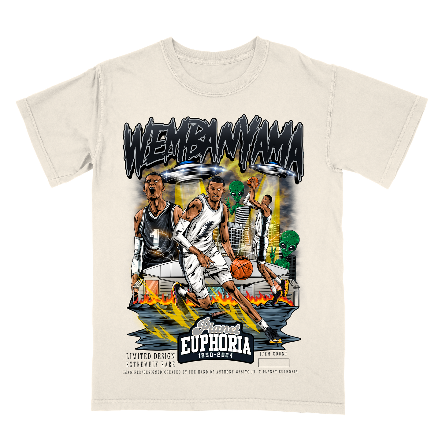 Youth Victor Wembanyama V2 Limited Edition NBA Player Graphic T-Shirt