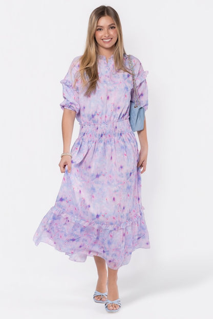 Victoria Dress (Blue Pink)