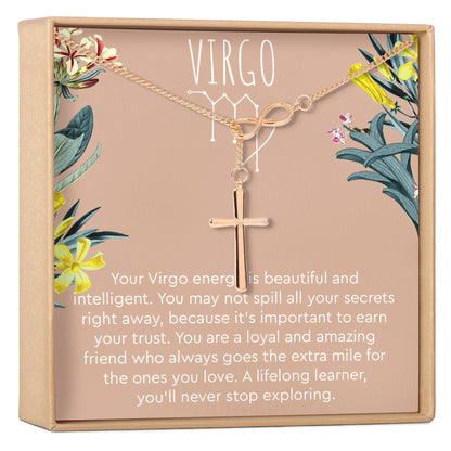 Virgo Zodiac Gift Necklace, Multiple Styles