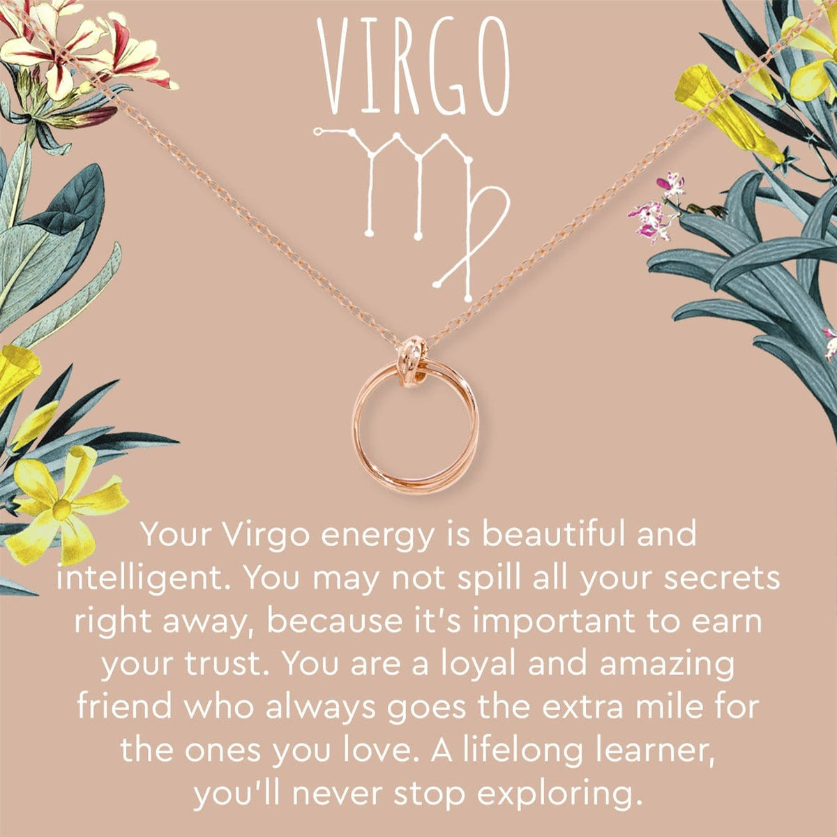 Virgo Zodiac Gift Necklace, Multiple Styles