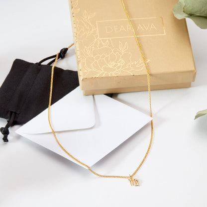 Virgo Zodiac Gift Virgo Zodiac Sign Pendant Necklace