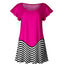 Hot Pink & Black Chevron Hem