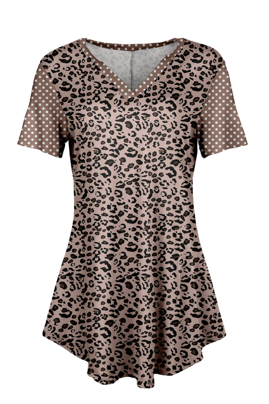Tan Leopard and Polka Dot-
