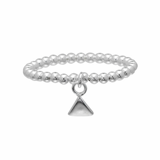 Beaded Triangle Charm-