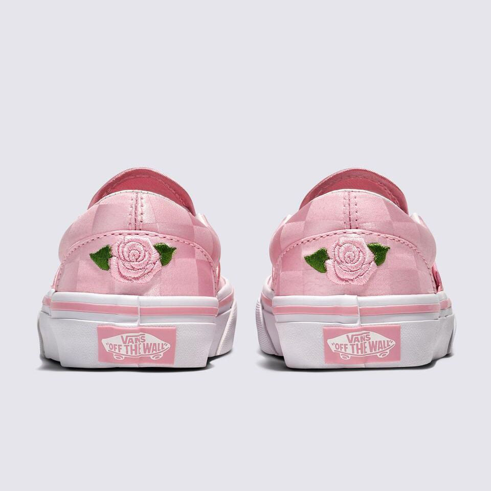 [vn000d35y3K] Youth Vans Classic Slip On - Pink/White