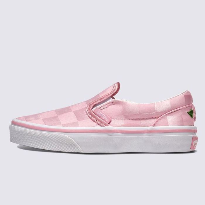 [vn000d35y3K] Youth Vans Classic Slip On - Pink/White