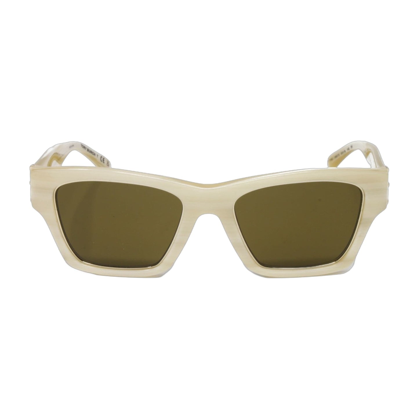 Tory Burch Ivory Horn Square Sunglasses