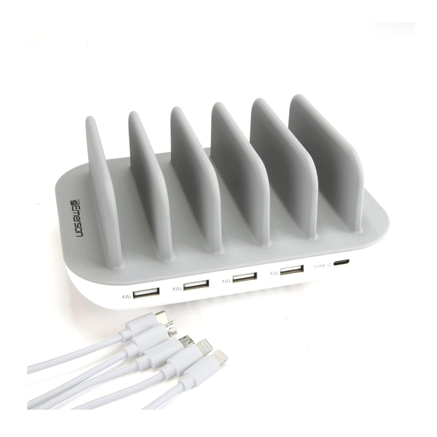 Emerson 5-Port USB Charging Station - White