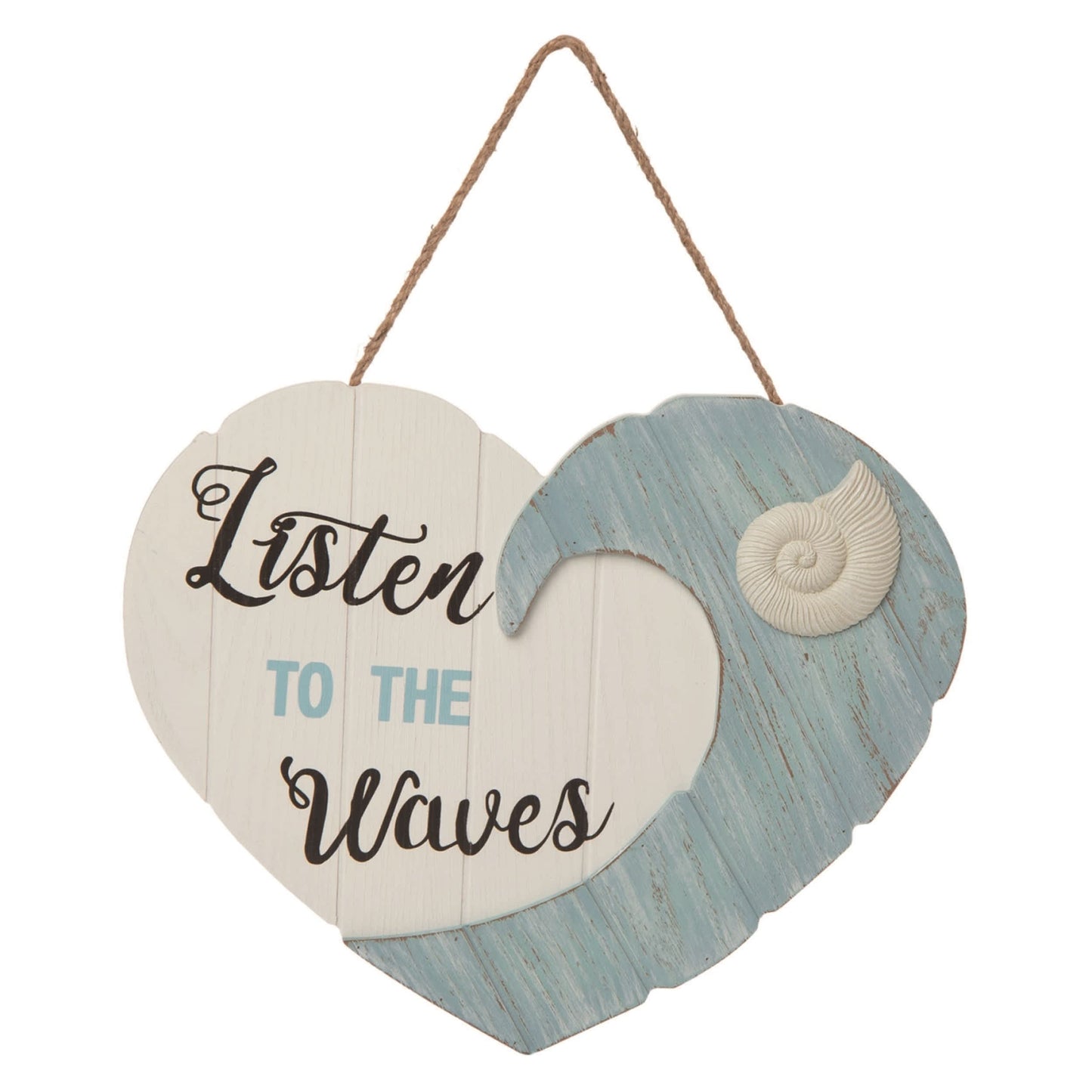 14.5 Inch White Spring Beach Love Hanging Wall Decor MDF Wall Sign Panels for Home Decoration