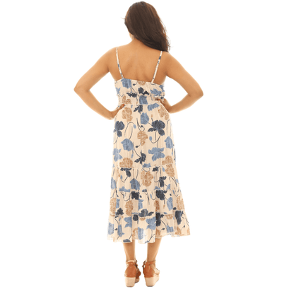 Cream with Blue Florals-