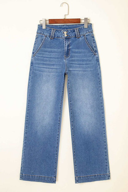Threaded Pear Mikaela Fly Straight Leg Jeans