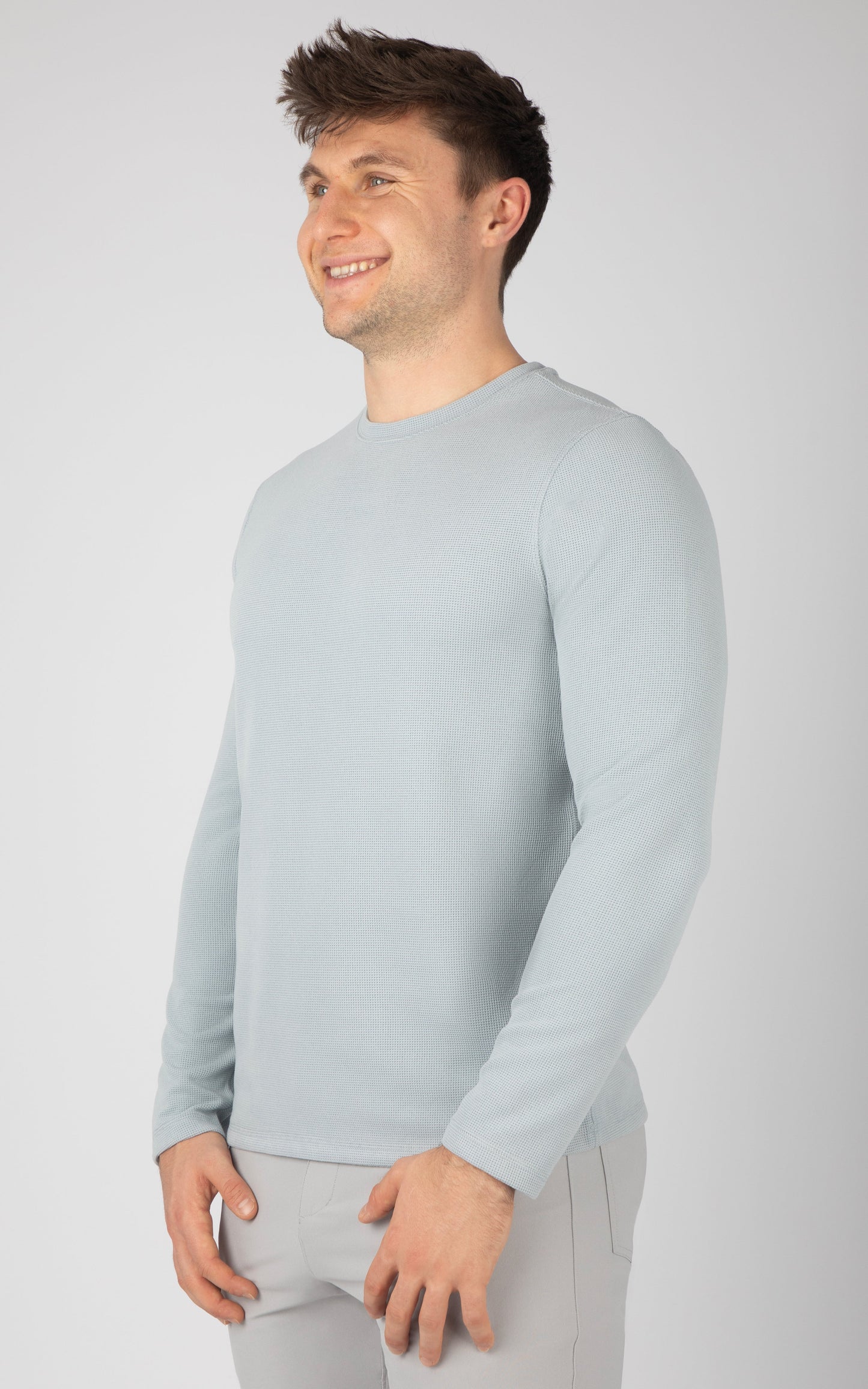 Mens Supreme Hyperlite Waffle Long Sleeve Crew Neck Shirt