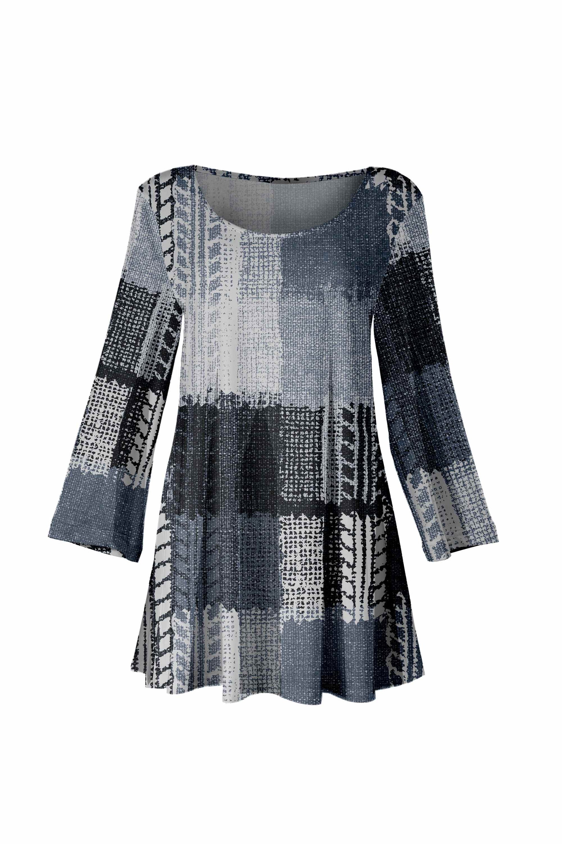 Blue and Grey Patchwork-