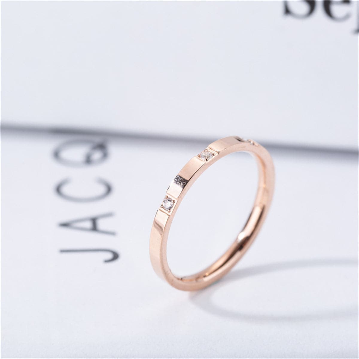 Cubic Zirconia & Rose Goldtone Band
