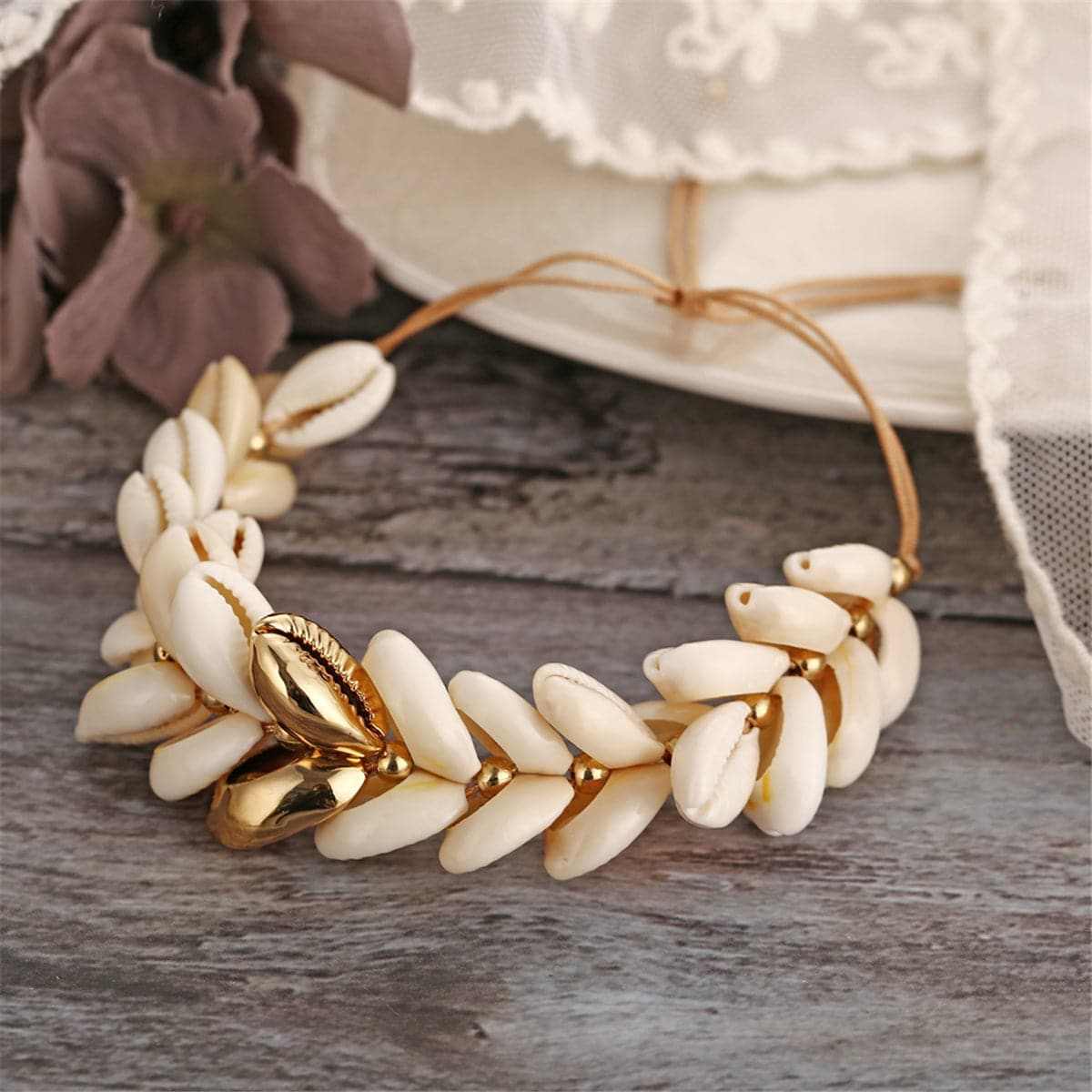 Pukka Shell & Goldtone Adjustable Bracelet