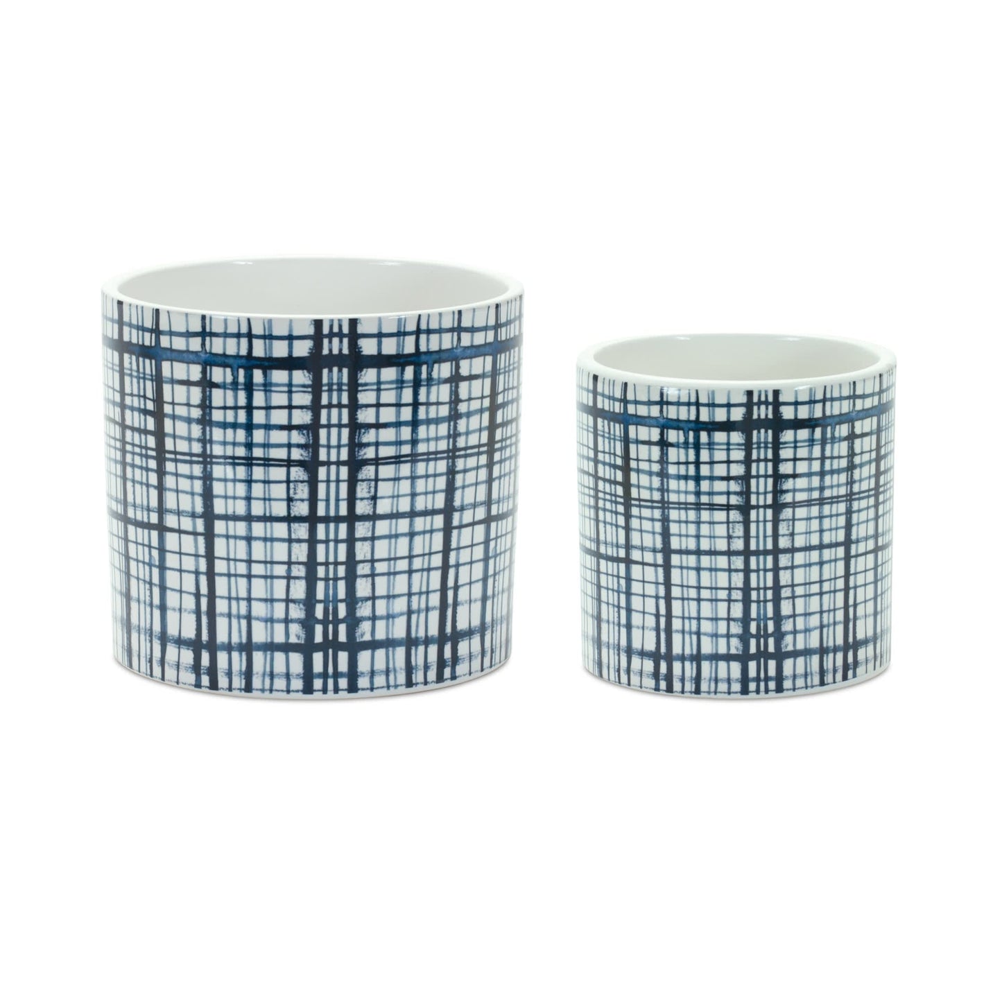Melrose International Criss Cross Pattern Planter (Set of 2)