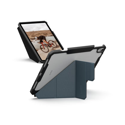 Urban Armor Gear Uag Designed for Ipad Air 11" Case M4/M3/M2 2024-2026 Rugged Adjustable Multi-Angle Stand Auto Sleep/Wake Folio Cover Pencil Holder, Essential Armor Cloud Blue