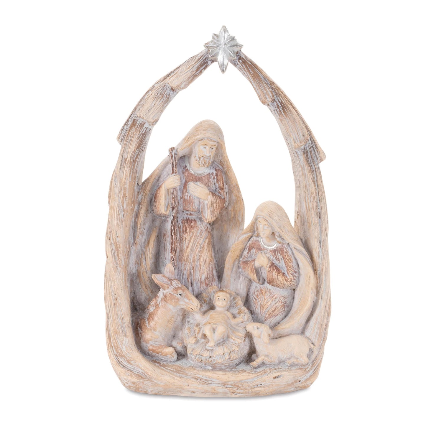 Melrose International Holiday Nativity Scene Display 8"H