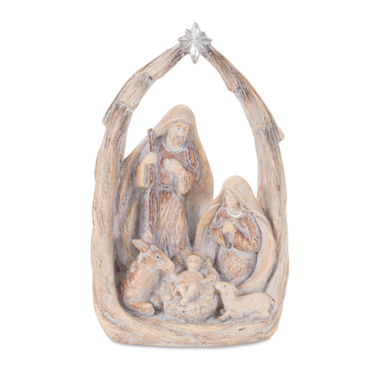Melrose International Holiday Nativity Scene Display 8"H