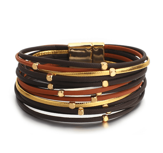 Goldtone, Black, Brown-