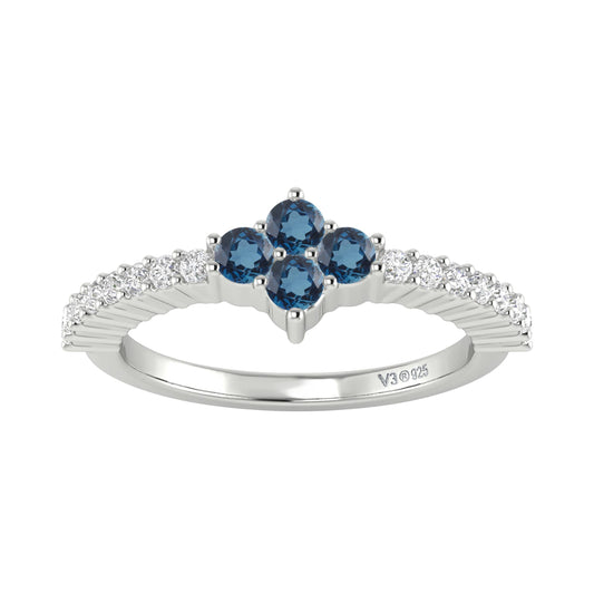 Blue, White-