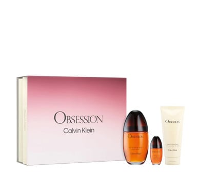 Calvin Klein Obsession 3 Pcs Set For Women: 3.3 Eau De Parfum Spray + 0.5 Eau De Parfum Spray + 3.3 Body Lotion