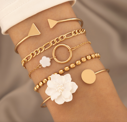 White / Gold-