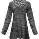 Gray White Sweater Knit Mix