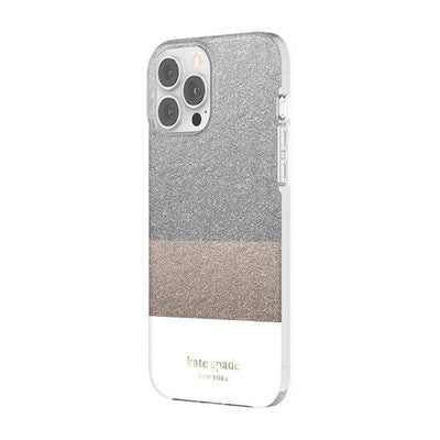 Kate Spade New York Protective Hardshell Case for Iphone 13 Pro Max - Glitter Block White