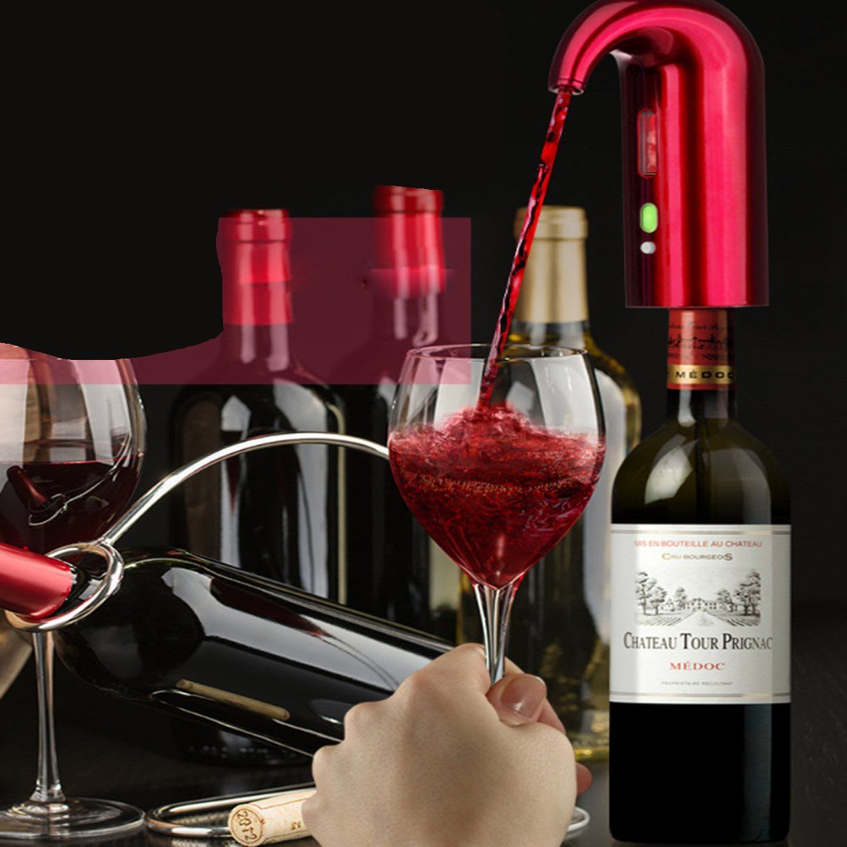 Vista Wine on Tap Wine Oxygenator for Smoother Taste - WHITE